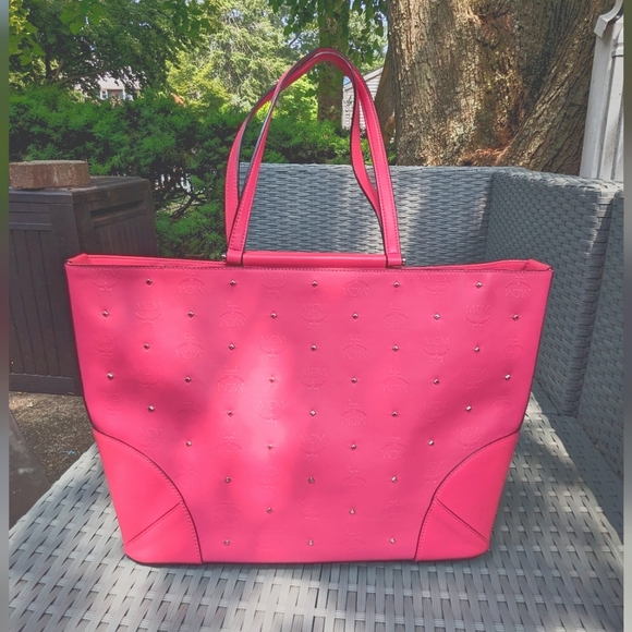 MCM pink tote Cloudia Studded Tote - Picture 2 of 12